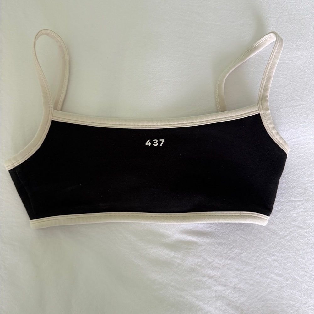 437 The Micro Bra Black & Crème XS